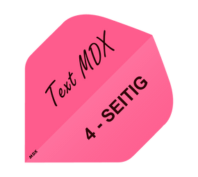 4-Seitig Bedruckte Flights - Wunschtext - MDX
