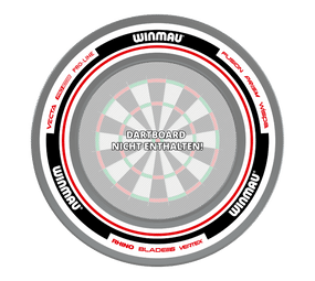 Winmau Advance Dartboard Surround - Weiß Rot