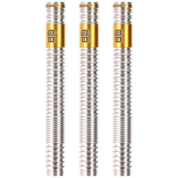 18 Gramm Softdart Barrel silber und goldfarben mit PVD Gold Beschichtung