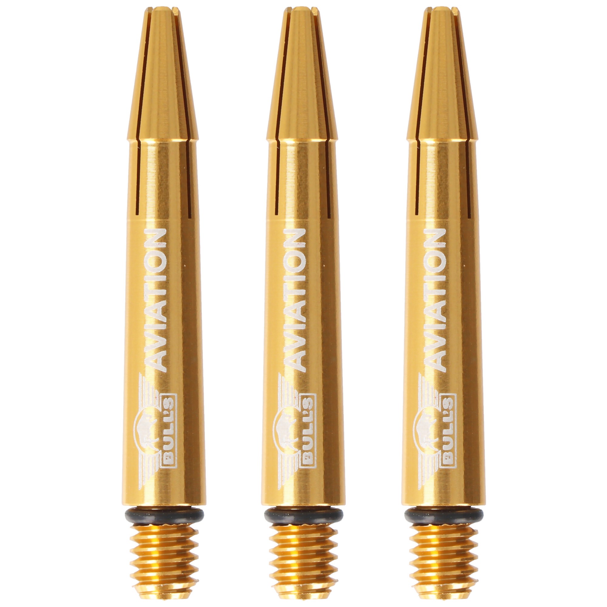 Aluminium Dartshaft Aviation gold, Short, 3 Stück 1 Aluminium Dartshaft Aviation gold