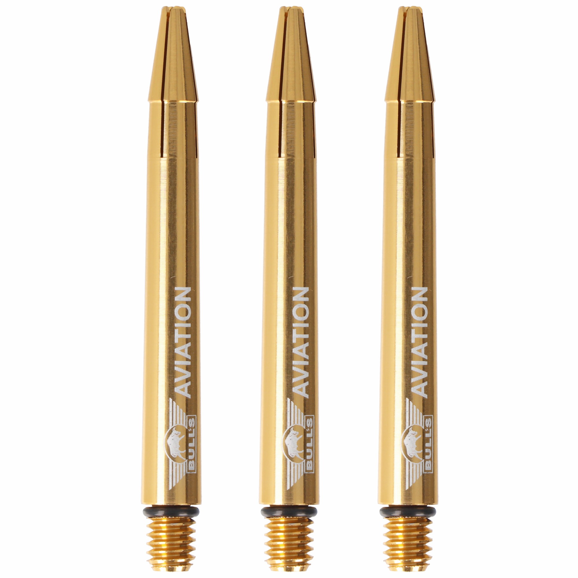 Aluminium Dartshaft Aviation gold, medium, 3 Stück 1 Aluminium Dartshaft Aviation gold