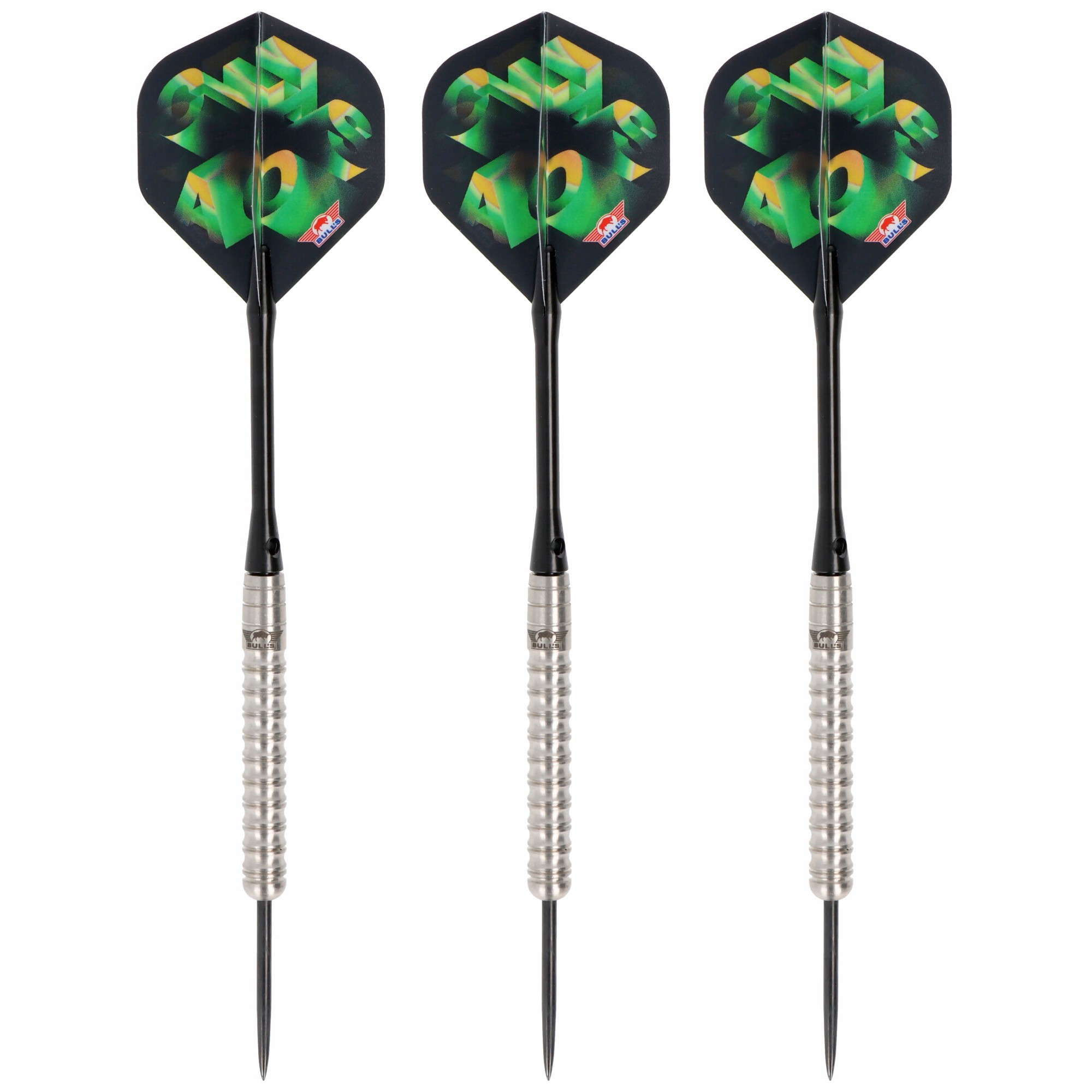 Bulls Chaos Steeldart, grün, 90% Tungsten 1 Bulls Chaos Steeldart