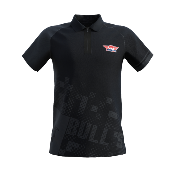 Bull's Poloshirt Plain Black Dart Polo