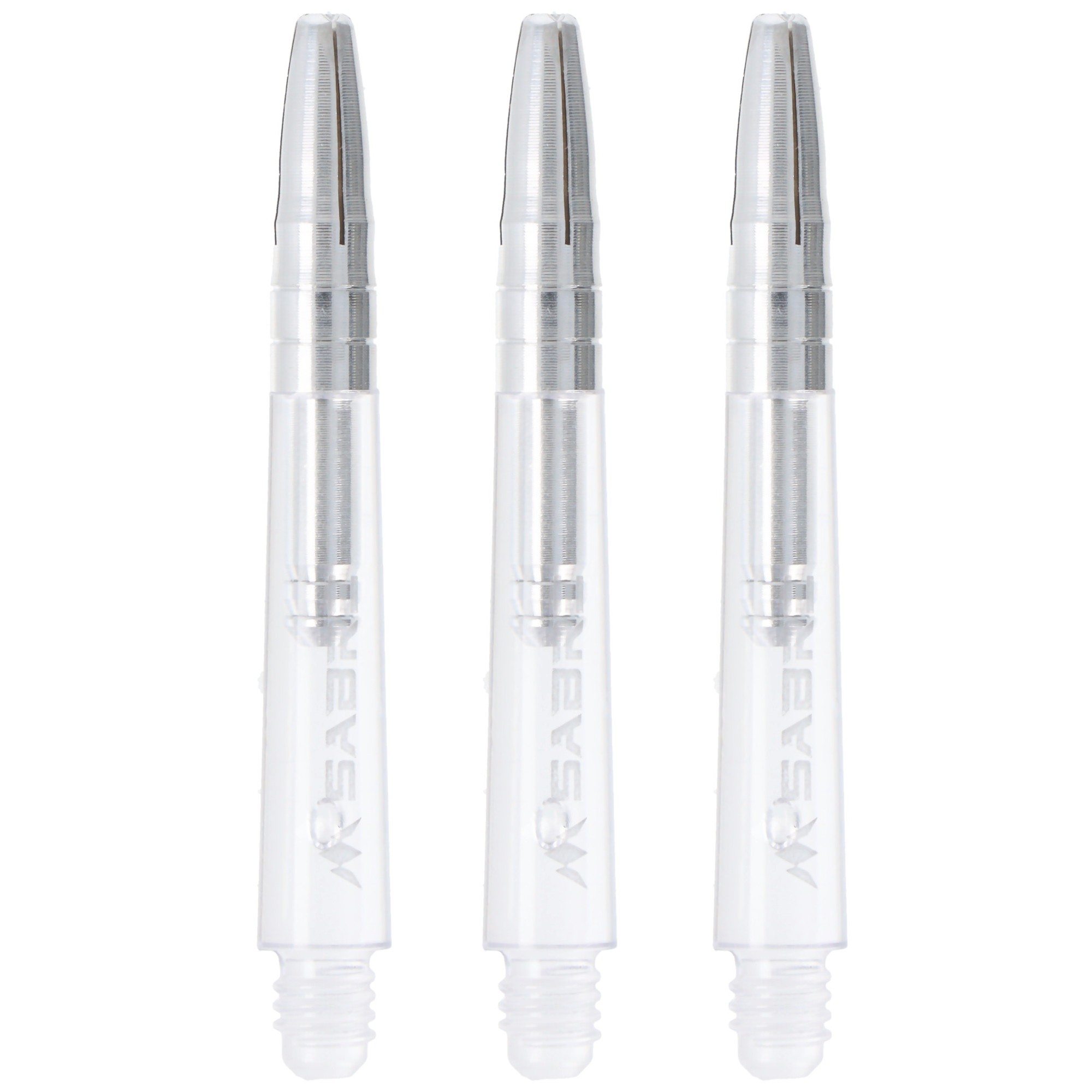 Dart Schaft transparent silber, Polycarbonat mit Alu 1 Dart Schaft transparent silber