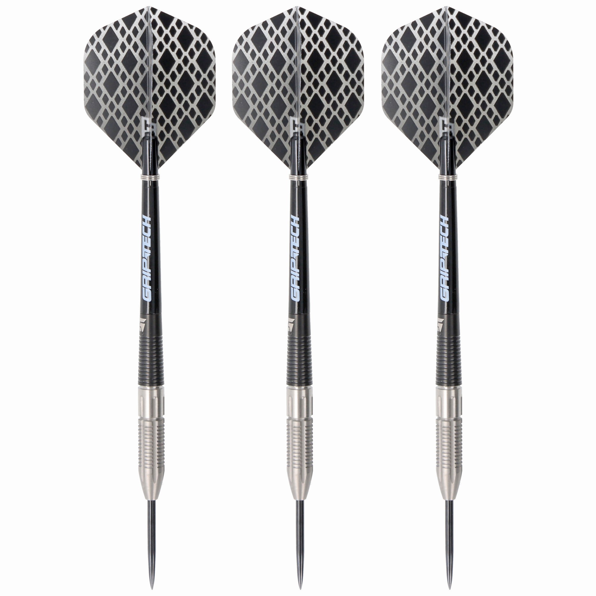 GOAT Reload Steeldart, Griptech, schwarz silber, 80% Tungsten, 23 Gramm 1 GOAT Reload Steeldart