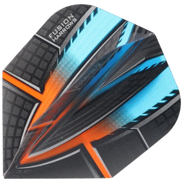 Harrows Fusion orange blau Schwarz Silber Flight 3 Stück HD100