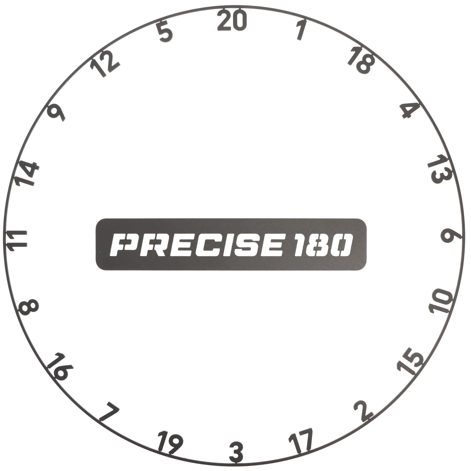 Precise180 Zahlenring OnePiece graphite aus einem Stück 1 Precise180 Zahlenring OnePiece graphite aus einem Stück
