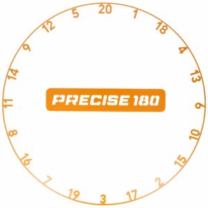Precise180 Zahlenring OnePiece orange aus einem Stück