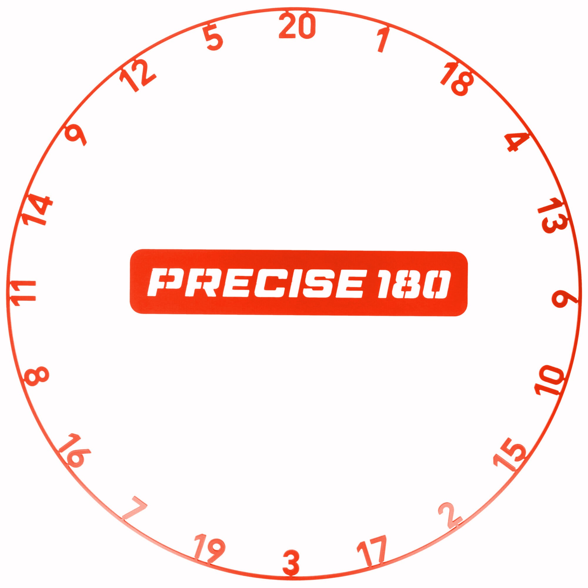 Precise180 Zahlenring OnePiece rot aus einem Stück 1 Precise180 Zahlenring OnePiece rot aus einem Stück