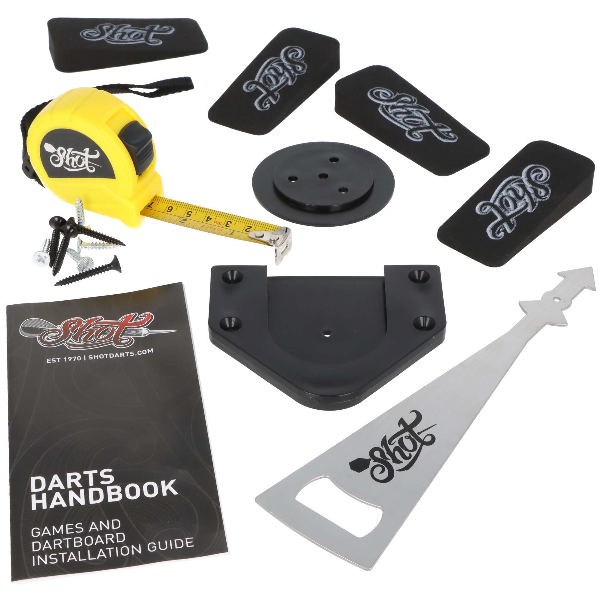 Shot Wandhalter, Messwerkzeug, Dartboard Multi Kit 1 Shot Wandhalter