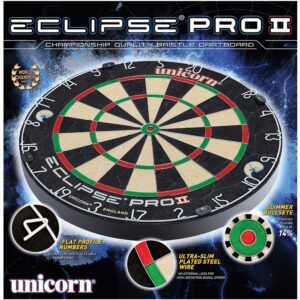 Unicorn Eclipse Pro2 Dartboard mit den dünnen Stahlkanten