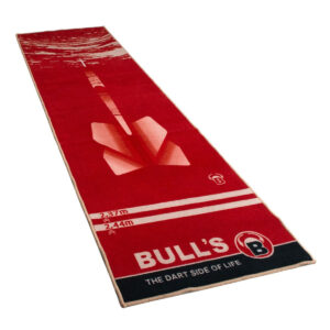 Bulls Dart Teppich rot mit Dartpfeil