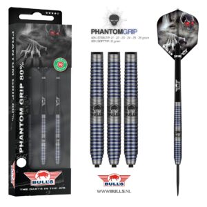 Bulls Phantom Grip 80% Premium Tungsten Steeldarts 22g