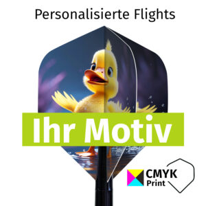 Dartflights bedruckt 4-farbig mit hochwertigem Druck auf 4 Seiten 32 Sets Flights (96 St?ck)