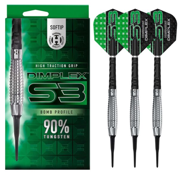 HARROWS Dimplex S3 Bomb 90% Softdarts 18g 23g