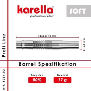 Karella Barrel 80% Tungsten PLS Soft 80-01 20g