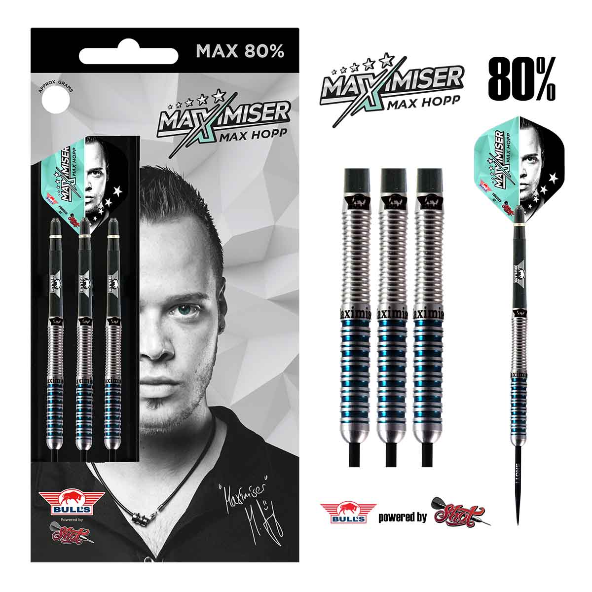 Max Hopp Steeldarts 22g Bulls powered by Shot 2019