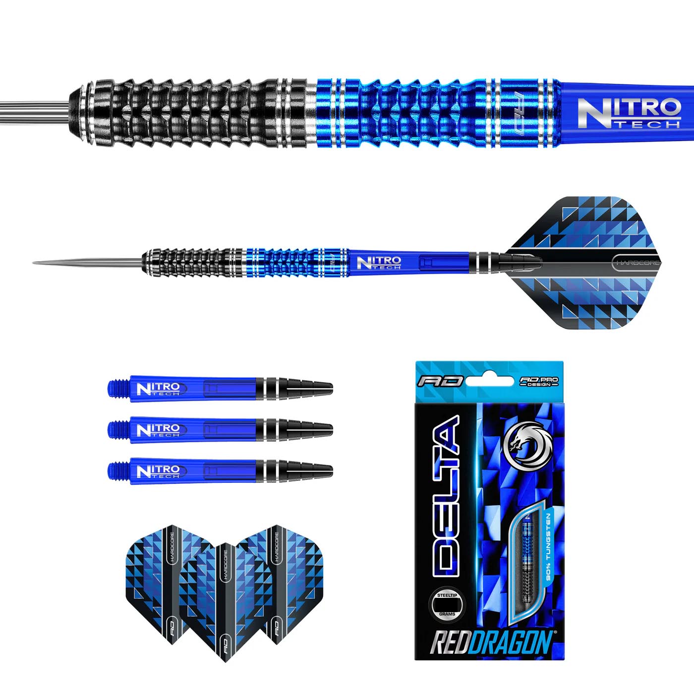 Red Dragon Delta 1 Steeldarts 90% Tungsten 26g