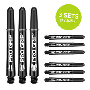 Target Pro Grip Schaft - Schwarz - 3 Sets Medium 48 mm