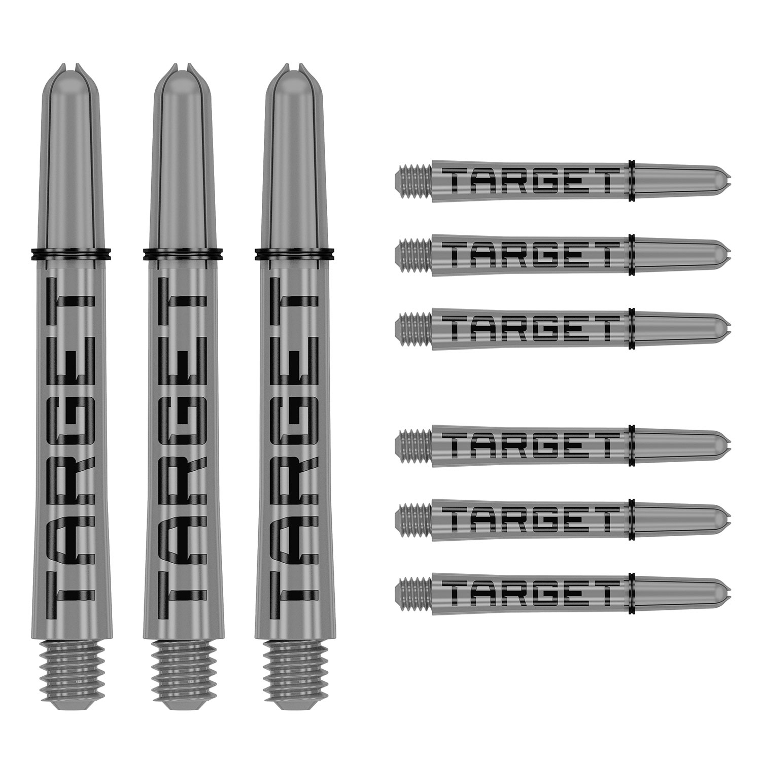 Target Pro Grip Schaft - Tag Grey & Black - 3 Sets Medium 48 mm