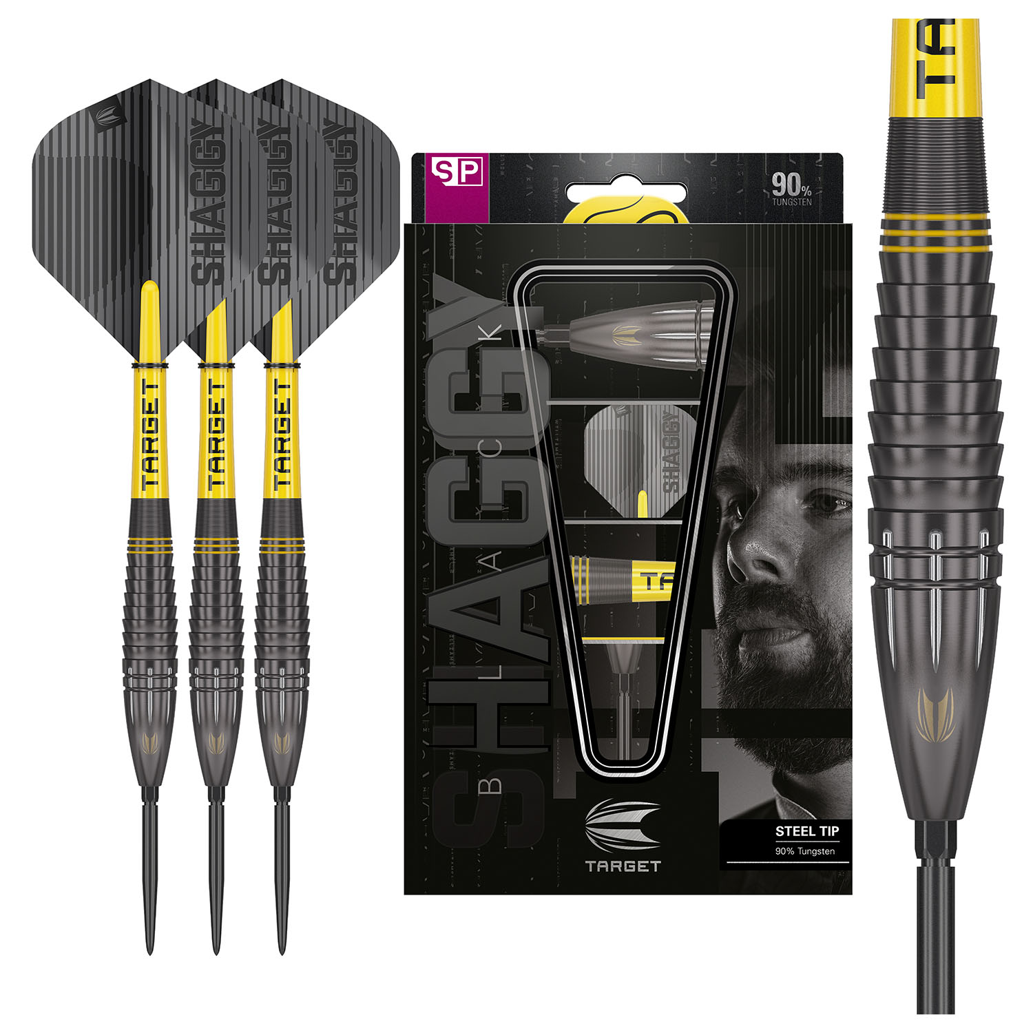 Target Scott Williams SHAGGY Black 90% SP Steeldarts 2024 25g 1 Target Scott Williams SHAGGY Black 90% SP Steeldarts 2024 25g