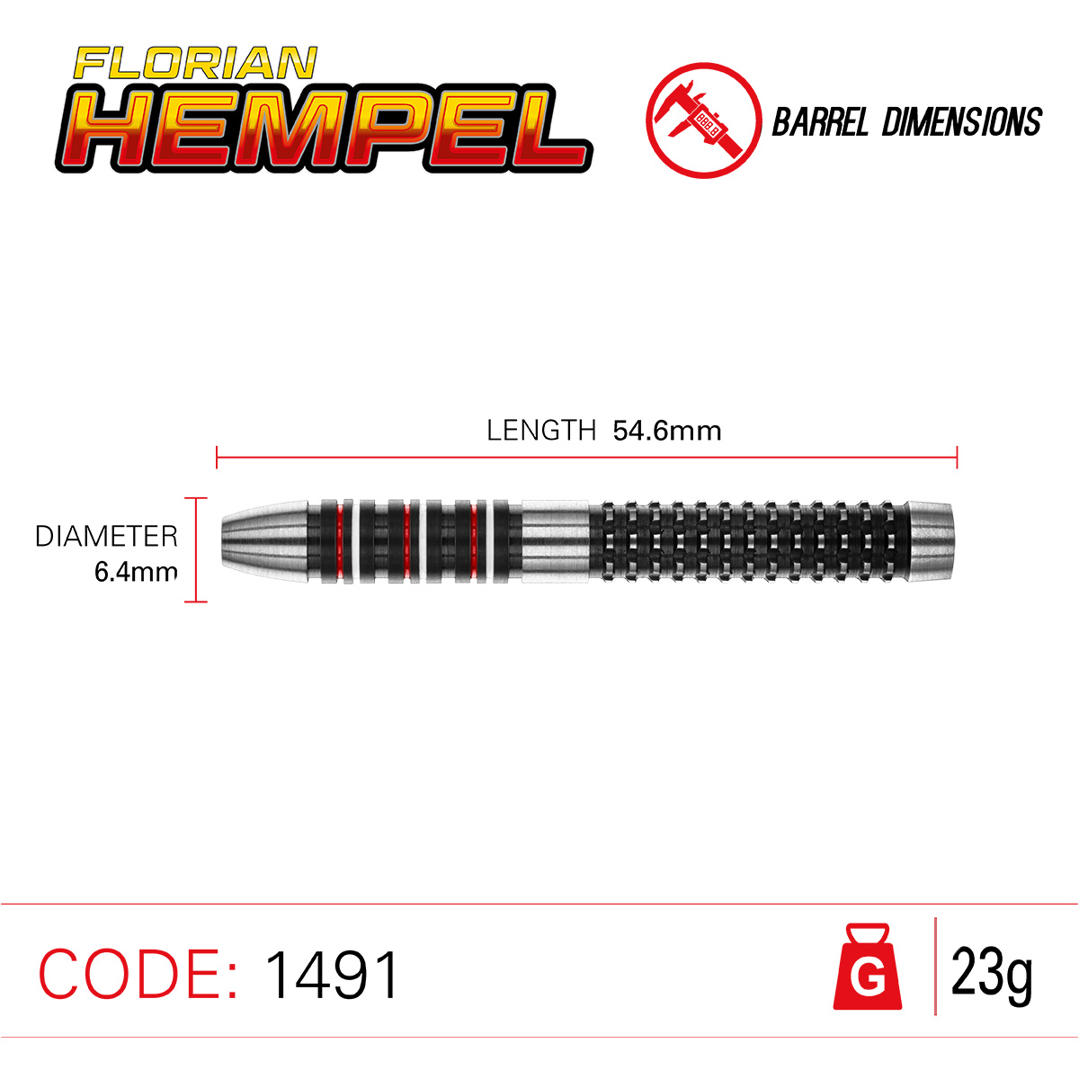 Winmau Florian Hempel Steeldarts 90% 23g